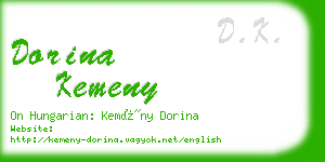 dorina kemeny business card